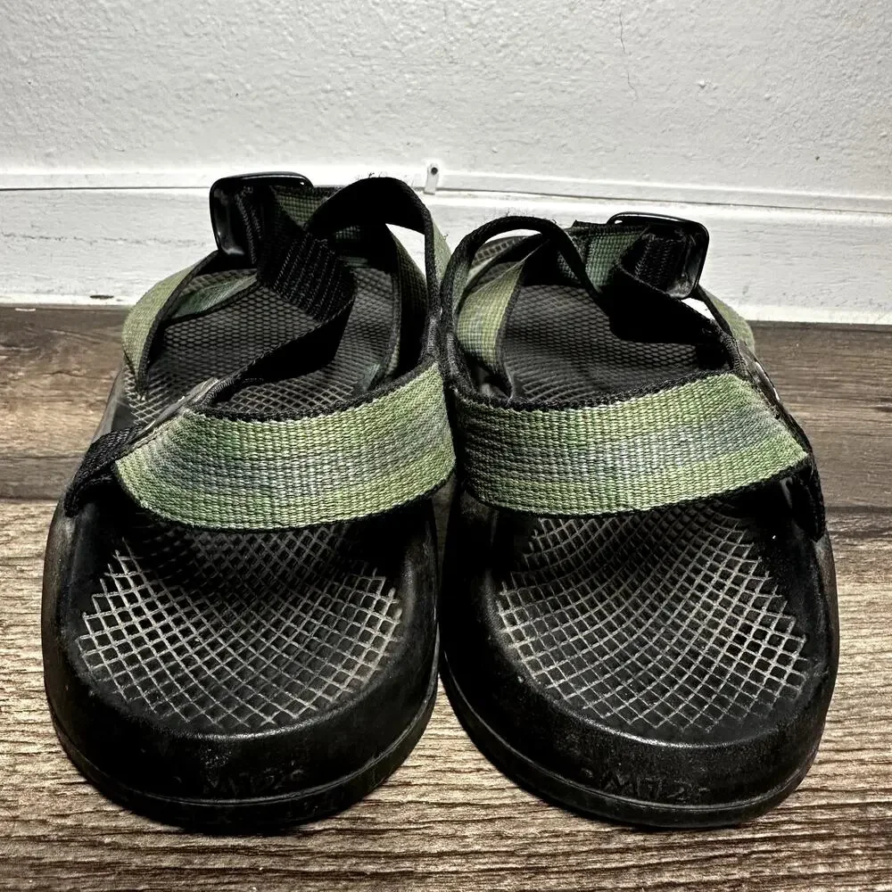 Chaco Z/1 Outdoor Hiking Sandals Vibram Sole Strappy Flat Classic Green 12